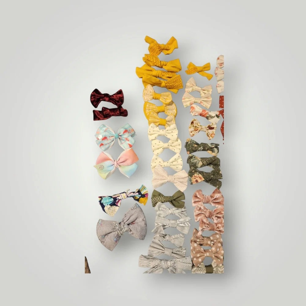 Handmade Colorful Kids Hair Bow bundle lot fall baby girl toddler girls